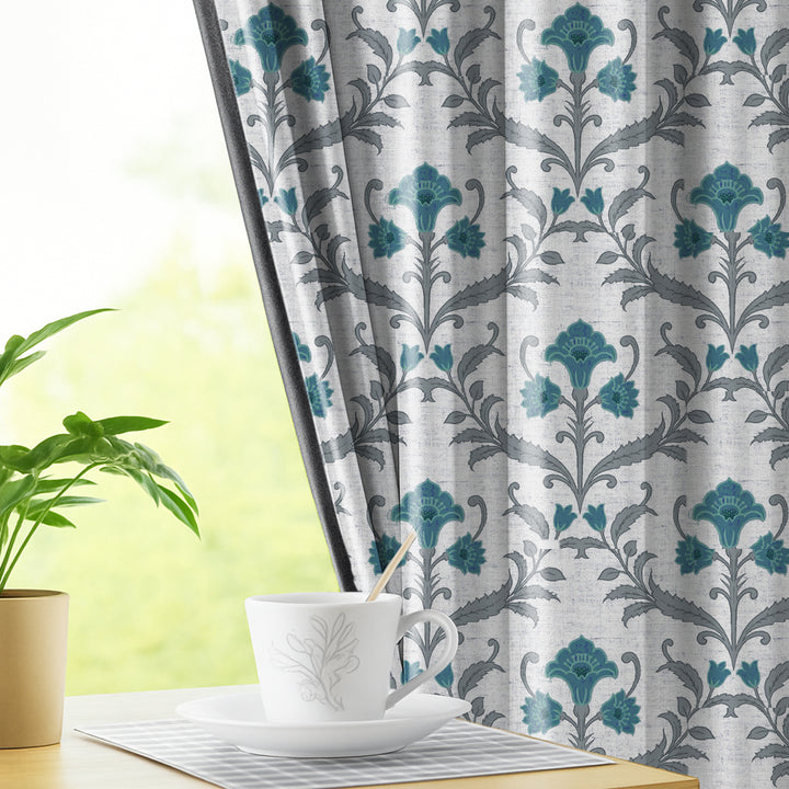 ANTIQUE VINES | Luxury Printed Blackout Curtains for Windows & Doors | Premium Room Darkening & Thermal Insulated Curtains for Bedroom & Living Room Décor (Pack of 2)