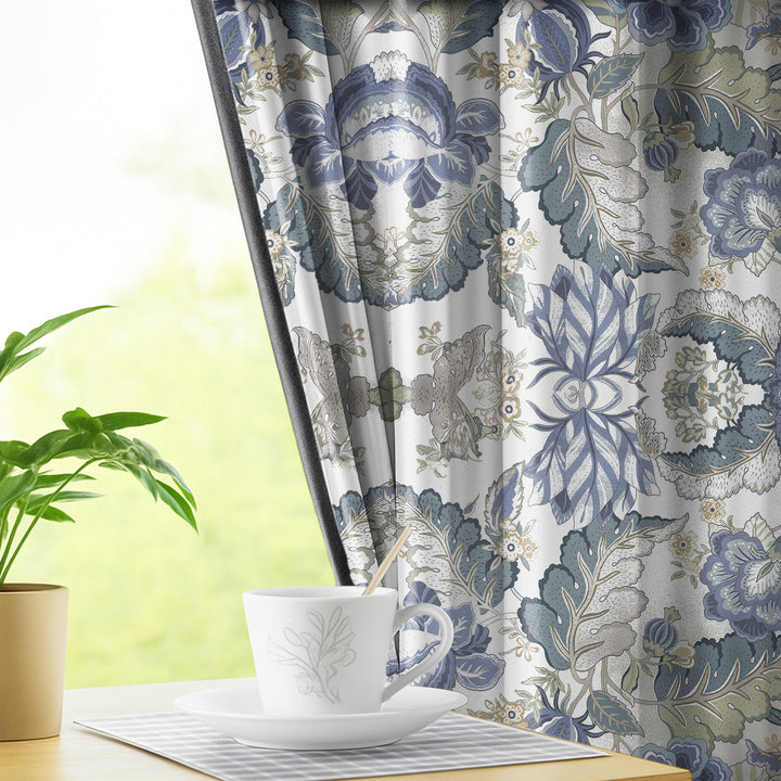 JACOBEAN FLORAL | Luxury Printed Blackout Curtains for Windows & Doors | Premium Room Darkening & Thermal Insulated Curtains for Bedroom & Living Room Décor (Pack of 2)