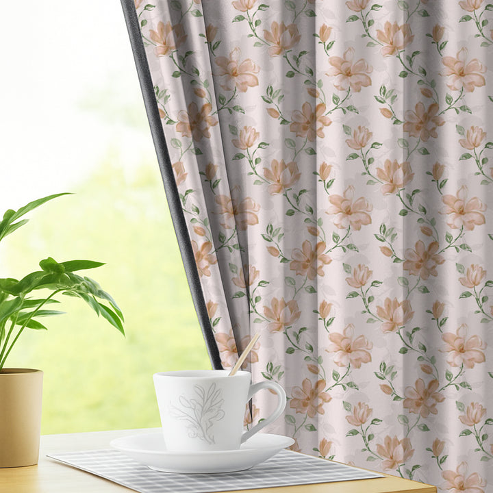 WILLOW DREAM | Luxury Printed Blackout Curtains for Windows & Doors | Premium Room Darkening & Thermal Insulated Curtains for Bedroom & Living Room Décor (Pack of 2)