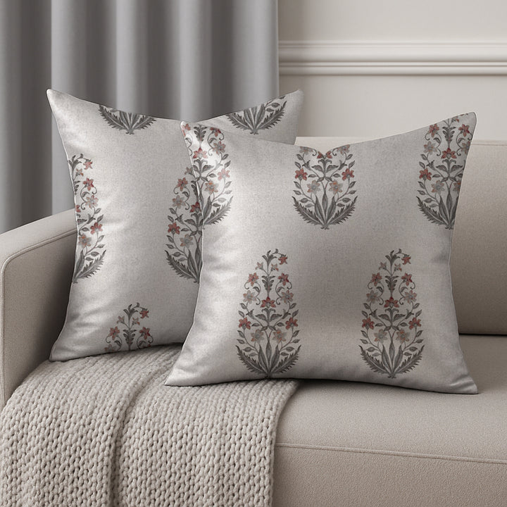 Printed Cushion Covers for Sofa & Bed | Soft, Durable & Fade-Resistant Fabric | Decorative Throw Pillow Covers for Living Room & Bedroom - V