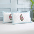 PRINTED COTTON Quilted Pillow Cover | Ultra-Soft, Breathable & Hypoallergenic | Skin & Hair Friendly with Zipper Closure