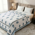 Jaipuri Premium Mulmul Dohar | Hand Block Printed AC Blanket | Reversible Cotton Quilted Dohar