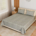 COTTON TWILL |  Bedsheet with Pillow Covers | Soft, Breathable & Floral Printed Bedsheet  | 300 TC | Wrinkle-Resistant, Fade-Proof