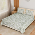 COTTON TWILL |  Bedsheet with Pillow Covers | Soft, Breathable & Floral Printed Bedsheet  | 300 TC | Wrinkle-Resistant, Fade-Proof