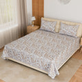COTTON TWILL |  Bedsheet with Pillow Covers | Soft, Breathable & Floral Printed Bedsheet  | 300 TC | Wrinkle-Resistant, Fade-Proof