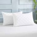SOLID COTTON Quilted Pillow Cover | Ultra-Soft, Breathable & Hypoallergenic | Skin & Hair Friendly with Zipper Closure