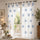 Hand Block Printed Cotton Linen Sheer Floral Door Curtains – Light Filtering, Grommet Style, Pack of 2 (Rubby Flora)