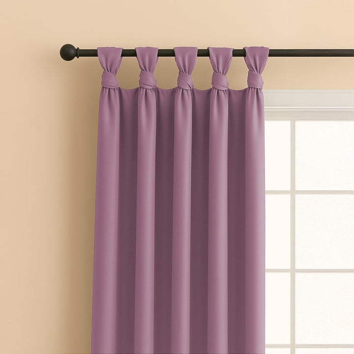 TWIST TAB TOP | TRUE BLACKOUT Curtains | Solid Color | Thermal Insulated & Noise Reducing | Set of 2 Panel