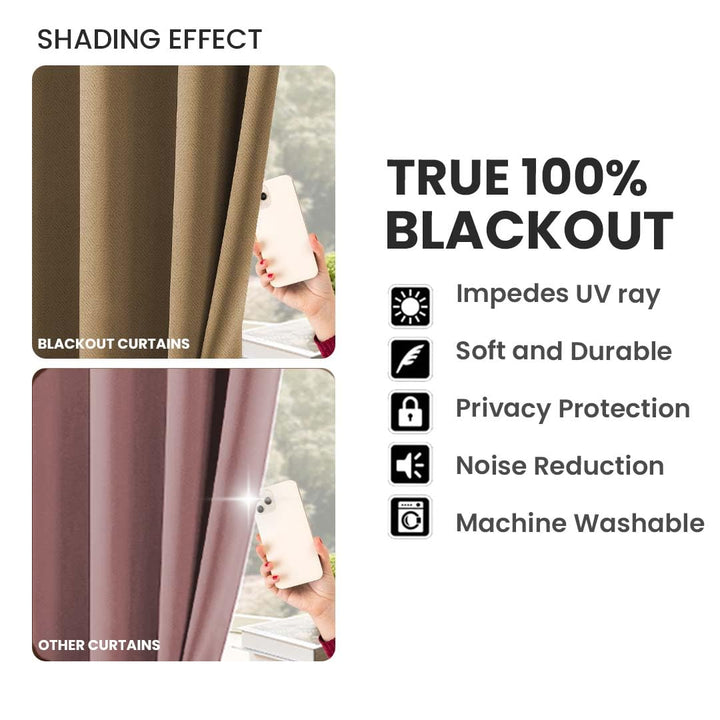 ARROWLINE PATTERN | TRUE BLACKOUT Curtains | Small Herringbone Embossed | Thermal Insulated, Noise Reducing, Light Blocking | Grommet Hanging