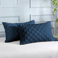 SOLID COTTON Quilted Pillow Cover | Ultra-Soft, Breathable & Hypoallergenic | Skin & Hair Friendly with Zipper Closure
