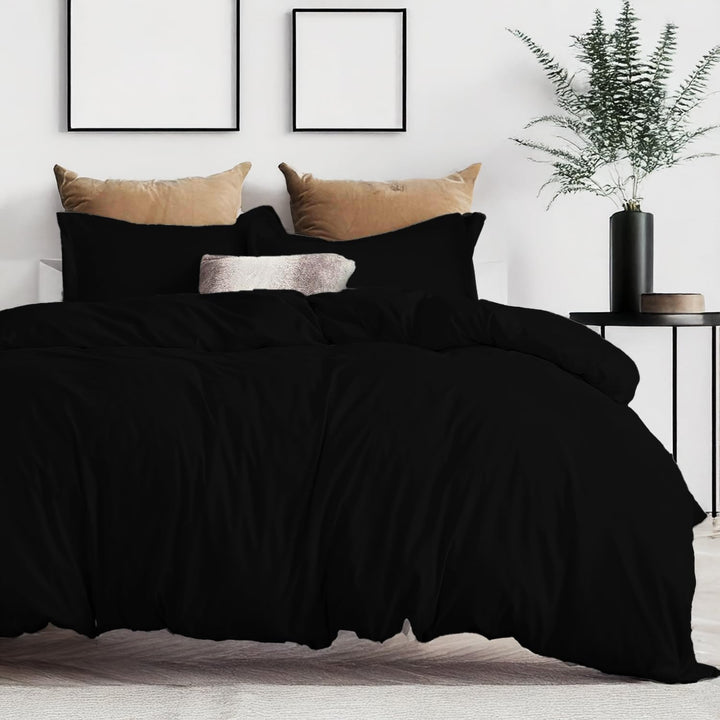 600 TC | EGYPTIAN COTTON Duvet Cover with Zipper Closure & Corner Ties