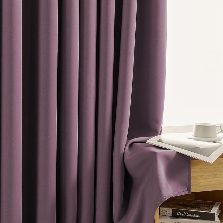 TWIST TAB TOP | TRUE BLACKOUT Curtains | Solid Color | Thermal Insulated & Noise Reducing | Set of 2 Panel