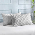 SOLID COTTON Quilted Pillow Cover | Ultra-Soft, Breathable & Hypoallergenic | Skin & Hair Friendly with Zipper Closure