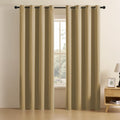SOLIDS | PREMIUM SAFARI DIMOUT TRUE BLACKOUT Curtains | Thermal Insulated, Noise Reducing, Light Blocking | Grommet Hanging