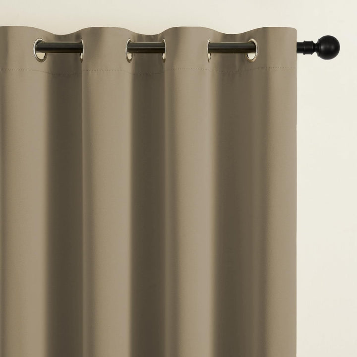 ENZO | TRUE BLACKOUT Curtains | Matte Finish Complete Light Block | Thermal Insulated, Noise Reducing, Light Blocking | Grommet Hanging - Set of 2 Panels