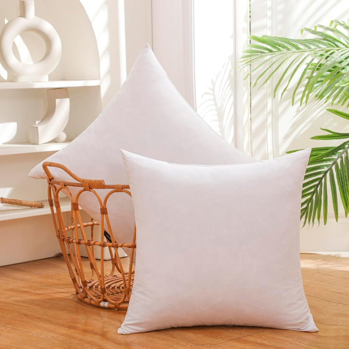 Feather Cushion Set | 50% Goose & Duck Down | Soft & Fluffy Bamboo Cover