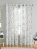 BIRD VINES | Eyelet Sheer Cotton Linen Curtains - Set Of 2 Panels