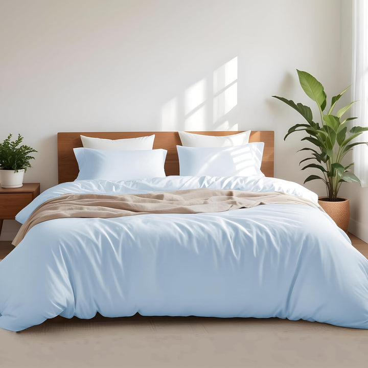 1200 TC | SUPIMA COTTON Duvet Cover with Zipper Closure & Corner Ties