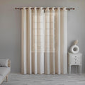 SOLID COLLECTION | Eyelet Sheer Cotton Linen Curtains - Set Of 2 Panels