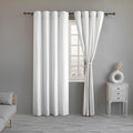 Solid Cotton Linen Curtains – Set of 2 | Semi-Sheer Curtains | Back Tab Hanging Style