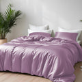 Bamboo Silk Duvet Cover - 300 TC, Soft Quilt cover, Blanket cover with Zipper & Corner Ties, Lightweight & Breathable, Skin Friendly