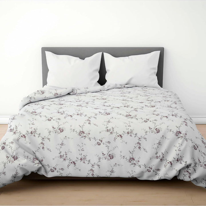 GARDEN DREAM | Cotton Printed Duvet Cover with Zipper Closure & Corner Ties – Soft, Lightweight Comforter, Rajai & Quilt Cover, Blanket cover