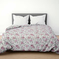 BLOSSOM COLLECTION | Cotton Floral Printed Duvet Cover with Zipper Closure and Corner Ties - Comforter, Rajai & Quilt Cover, Soft & Lightweight cover