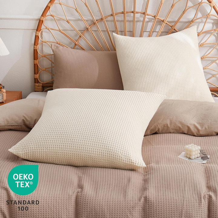 BAMBOO Waffle Cushion Covers – Breathable, Skin Friendly, Sweat Free Cooling