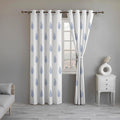 COLOURFUL GARDEN | Handblock Semi-Sheer Cotton Linen Curtains - Set Of 2 Panels