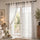 Hand Block Printed Cotton Linen Sheer Floral Door Curtains – Light Filtering, Grommet Style, Pack of 2 (Rubby Flora)
