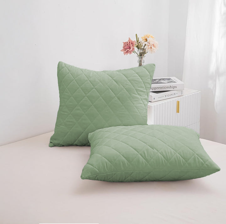 MIDNIGHT LUXE | Bamboo Quilted Cushion Covers | Ultra-Soft, Cooling & Hypoallergenic | Skin & Hair Friendly