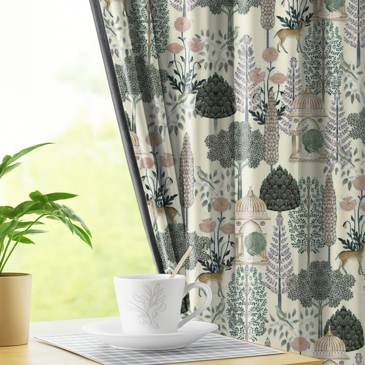 PICHWAI | Luxury Printed Blackout Curtains for Windows & Doors | Premium Room Darkening & Thermal Insulated Curtains for Bedroom & Living Room Décor (Pack of 2)