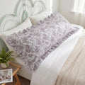 Luxury Body Pillow Cover with Ruffle Border | 20x54 Cotton Pillowcase for Cozy Modern Bedrooms