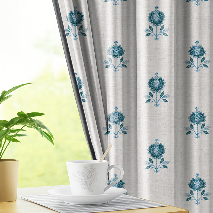 MOTIF | Luxury Printed Blackout Curtains for Windows & Doors | Premium Noise Reducing & Thermal Insulated Curtains for Bedroom & Living Room Décor (Pack of 2)
