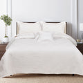 RIPPED CHECKS | Bamboo Quilted Bedcovers - King Size (96x106 inches)