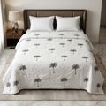 Organic Mulmul Cotton Quilt – Hand Block Printed, All-Season Reversible Quilt