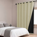 100% True Blackout Curtains Set of 2 Panels | Thermal Insulated | Noise Reducing, Light Blocking | Grommet Hanging | Moonlight Design