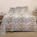Printed Cotton Percale Bedsheet with Pillow Covers | 300 TC Soft | Breathable & Floral Printed Bedsheet
