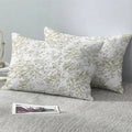 PRINTED COTTON Quilted Pillow Cover - Set of 2 | 300 TC | Ultra-Soft, Cooling & Breathable | Skin & Hair Friendly | Zipper Closure | Sweat-Absorbent & Hypoallergenic