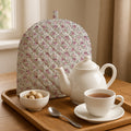 Printed Cotton Tea Cosy for Kettle – 12x15 Inches | 3-Layer Thermal Insulation | Elegant Printed Design | Tea Kettle Warmer & Pot Cover for Coffee Table or Dining Table Décor