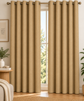 Embossed Herringbone Leaf 100% True Blackout Curtains Set of 2 Panels |Thermal Insulated | Light Blocking | Grommet Hanging