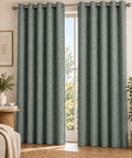 HERRINGBONE EMBOSSED | TRUE BLACKOUT Curtains | Thermal Insulated, Noise Reducing, Light Blocking | Grommet Hanging