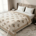 Jaipuri Premium Mulmul Dohar | Hand Block Printed AC Blanket | Reversible Cotton Quilted Dohar