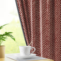HERRINGBONE | Luxury Printed Blackout Curtains for Windows & Doors | Premium Noise Reducing & Thermal Insulated Curtains for Bedroom & Living Room Décor (Pack of 2)