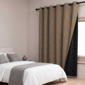 100% True Blackout Curtains Set of 2 Panels | Thermal Insulated | Noise Reducing, Light Blocking | Grommet Hanging | Moonlight Design