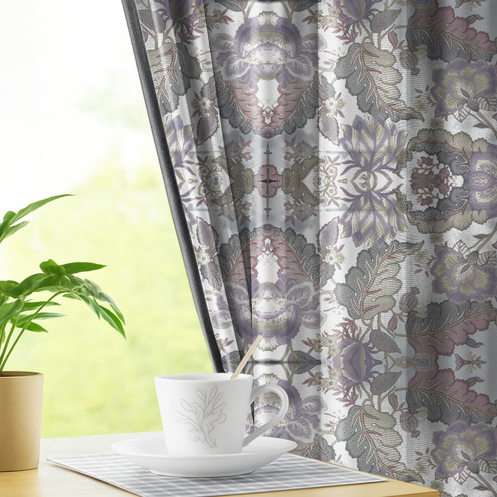 JACOBEAN FLORAL | Luxury Printed Blackout Curtains for Windows & Doors | Premium Room Darkening & Thermal Insulated Curtains for Bedroom & Living Room Décor (Pack of 2)