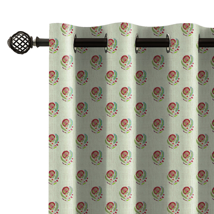 BUTA | Luxury Printed Blackout Curtains for Windows & Doors | Premium Noise Reducing & Thermal Insulated Curtains for Bedroom & Living Room Décor (Pack of 2)