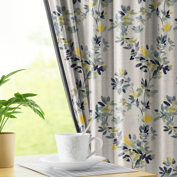 PETALS AURA | Luxury Printed Blackout Curtains for Windows & Doors | Premium Noise Reducing & Thermal Insulated Curtains for Bedroom & Living Room Décor (Pack of 2)