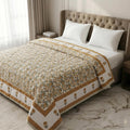 Jaipuri Premium Mulmul Dohar | Hand Block Printed AC Blanket | Reversible Cotton Quilted Dohar