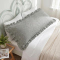 Luxury Body Pillow Cover with Ruffle Border | 20x54 Cotton Pillowcase for Cozy Modern Bedrooms